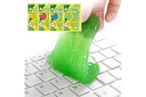 Cerioll Gel Pulizia Auto Interni, Cleaning Gel, 4 Pezzi Slime per Pulire Auto, Gomma per Pulire Tastiera Riutilizzabile, Keyboard Cleaner Riutilizzabile per Computer e Altre Oggetti di Uso Quotidiano