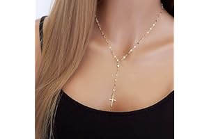 TseenYi Collier Ras du Cou avec Pendentif Croix en Y et cha?ne dor¨¦e pour Femme et Fille