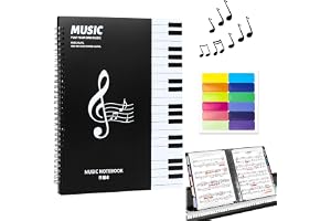 Notpärm i A4-storlek, musikmapp, musikmappar 20 ark 40 sidor, notmappar för pianoblad, gitarr