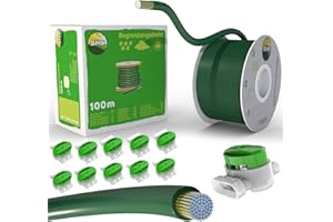 RASENFREUND Cable de limitación de 100 m + 10 Conectores de Cable para Robot cortacésped, cortacésped, Juego de Accesorios de Alambre de limitación para Cable de búsqueda, Compatible