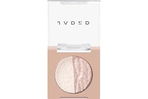 HEYSOCKS Champagne Highlighter Palette - 2-Tone Glowy Brighten Eyeshadow & Makeup Powder Long-Lasting Contour Facial Highlighter Powder Soft Glow