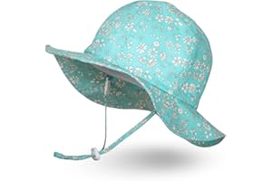 Ami&Li tots Niña Sombrero de Sol ala Ancha Ajustable Sombrero Protección Solar UPF 50 para Bebés, Niñas Niños Infantil Pequeñito Unisexo