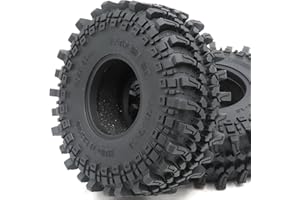 HOBBYSOUL Lot de 2 pneus RC 1.9 Extreme MT super Grip, souple et boue, hauteur 121 mm, convient pour Traxxas TRX-4 / RC4WD D90 D110 TF2 / Tamiya CC01 / Axial SCX10 III 90047