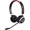 Jabra Evolve 65 Wireless Stereo On-Ear Headset – Microsoft Certified Headphones With Long-Lasting Battery – USB Bluetooth Ada