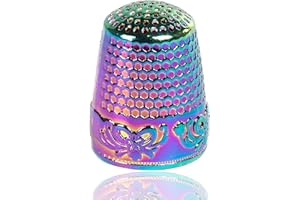 TXSN 4 Stück Näh-Fingerhüte, Metall-Fingerhut für Handnähen, Finger-Protcetor-Zubehör, DIY-Nähwerkzeuge, schillernde Farben