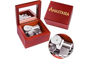 Sinzyo Scatola musicale in legno con movimento a specchio Regalo di Natale, San Valentino e compleanno,melodia:Anastasia-Once Upon A December A