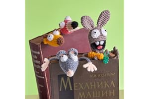 CHARYSIM Lesezeichen häkeln, Lesezeichen personalisiert kinder, 3D Cartoon Tiere - Lustiges Geschenk für Geburtstags, Schüler, Junge, Mädchen, Lehrer, Studenten, Und Buchliebhaber (5 PC)