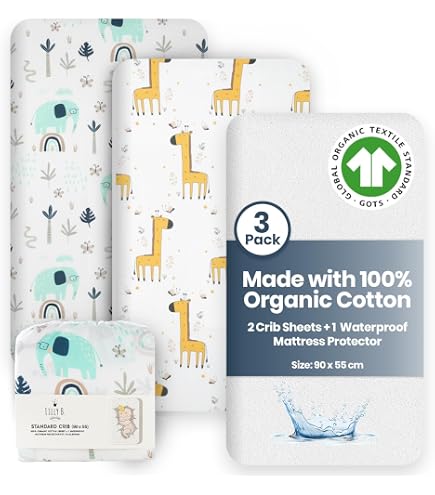 Pack Of 2 Cotton Jersey Fitted Sheets For Tutti Bambini Cot Beds – 140x70cm – Boys
