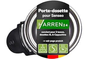 Harren24 Porte-dosette CP1243/01 pour 2 tasses compatible avec la machine à café à dosettes Philips Senseo Select CSA230, CSA240, CSA250, Porte-dosette de remplacement, Support de Dosette