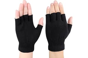 KFRS fingerless gloves for men and women | winter knitted mens fingerless gloves thermal with soft Lining | insulated knit thermal fingerless gloves men