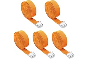 NOKDAL 5 Cinchas de Amarre Pequeñas Cincha Correa de Amarre Cinturón de Amarre con Hebilla Eslingas de Amarre Correas de Carga Correa Tensora para Portaequipajes de Coche, Portabicicletas Surf Bicicleta
