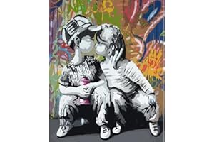 Tucocoo Banksy - Kit de pintura al óleo para niños y niñas, 40,6 x 50,8 cm, pintura al óleo para niños, estudiantes, adultos, principiantes, con pinceles y pigmento acrílico (sin marco)