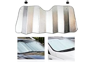 Prelisee Sonnenschutz Auto Frontscheibe Frontscheibenabdeckung Auto Abdeckung Windschutzscheibe, Hitzeschutz faltbar (140cm x 70cm)