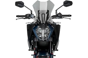 Puig 21998H Carenabris New Generation Touring – Protección Aerodinámica y Diseño Deportivo para KTM 125 DUKE y KTM 390 DUKE 2024-2025, Ahumado