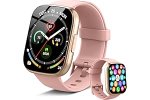 CILLSO Smartwatch Uomo Donna, 1.95" Orologio Smartwatch con Chiamate Bluetooth, 110+ Modalità Sportive Fitness Tracker, Contapassi Watch con Sonno Cardiofrequenzimetro, IP68 Smart Watch per Android iOS, Rosa