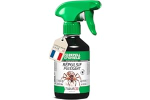 RepellShield® Thym Spray Anti Tique Chien Chat Humain -250ml- Protection Cutanée & Textile - Non Tachant - Usage Intérieur & Extérieur - Solution Multi-Usage Anti Tiques aux Huiles Essentielles