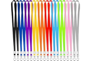 XHDA 20PCS Colorful Lanyards for Neck, Lanyards for ID Badge, Lanyard with Metal Swivel Hook for ID Card Badge Holder