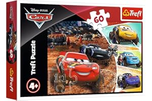 Trefl, Puzzle, Disney Cars, 60 Pezzi, Saetta McQueen con Gli Amici, per Bambini dai 4 Anni