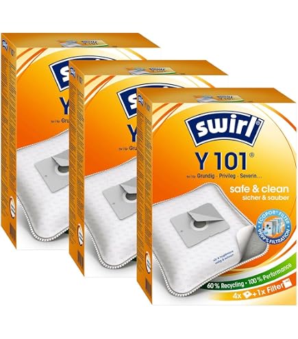 10 Staubsaugerbeutel + 10 Duftstäbe Für Severin S´Power 41586 & Swirl Y50 – Mehrschichtiges Vlies, Mit Motorschutzfilter