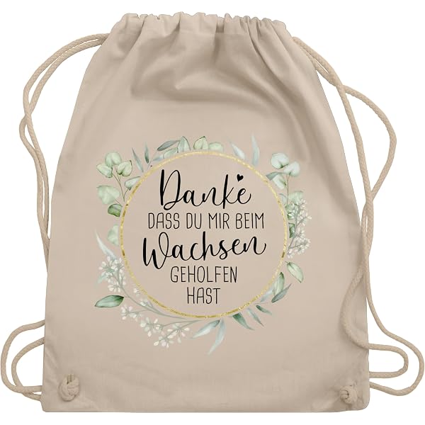 Shirtracer Baumwolltasche – 'Danke Für Die Schöne Kitazeit' Motiv, Boho Regenbogen, 42x38 Cm