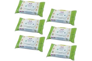 HiPP - Baby - Carta Igienica Umidificata per Neonati, Pelli Normali e Sensibili, 6 Confezioni da 50 Salviettine