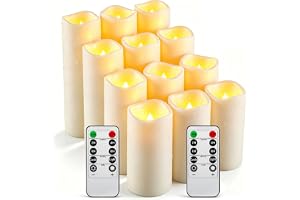Vattentätt utomhusljus, flamfritt LED-batteriljus, 12PCS högtemperaturbeständigt analogt ljus.