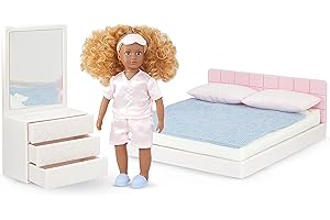Lori – Nahla's Sweet Dreams Set – Mini Doll & Toy Bedroom Furniture – 6-Inch Doll & Dollhouse Accessories – Bed, Pillows, Blanket, Dresser – Play Set for Kids – 3+ Years