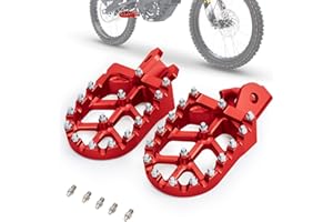IUVWISN Motorcycle Footpegs Wider Foot Pegs CNC for Surron Sur Ron LBX E-Ride Pro SS/SR/S Talaria Sting MX3/R MX4 ERide Pro SS 2.0 3.0 Electric Dirt Bike Red
