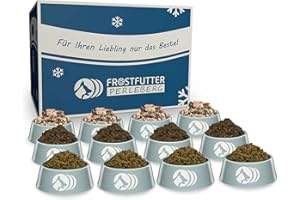 Frostfutter Perleberg Barf Grünes Paket | 12 kg Barf Hundefutter | Natürlich, ausgewogen & ohne Konservierungsstoffe | gesunde Hundenahrung | Made in Germany