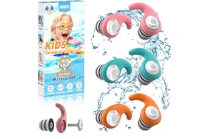 ANANJY Tapones para los Oídos para Natación para Niños (4-12 años) - 3 Pares de Tapones de Silicona Suave Reutilizables para Nadar, Perfectos para el Surf, la Piscina, la Ducha y Otros Deportes Acuáticos