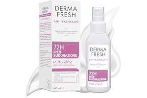 Dermafresh Ipersudorazione Efficace 72H, Deodorante Antitraspirante, Latte Corpo, 100 ml, No Alcol, Antimacchia, Delicato sulla Pelle, Contro Sudorazione e Cattivi Odori, Dermatologicamente Testato