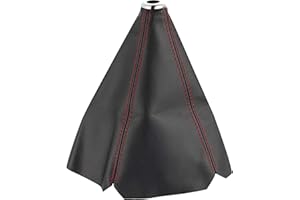 Xibao Auto Schaltsack,Auto-Schalthebelabdeckung,Schaltknauf Zubehör,Schalthebelabdeckung Staubschutz,Geeignet für die Meisten Manuellen und Automatischen Getriebeauto-Modifikationen (Schwarz&Rot)