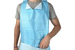 Santex 125 Baberos Adultos – IMPERMEABLES - Baberos Desechables Adultos – RESISTENTES - Babero Para Personas Mayores – Babero Usar Y Tirar – Babetes – Protector Ropa Comida – Pitet Para Calçots