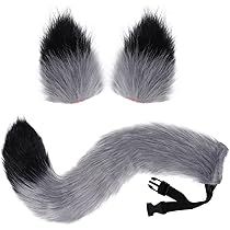 Costume De Renard Avec Oreilles De Loup Et Queue De Loup Fait à La