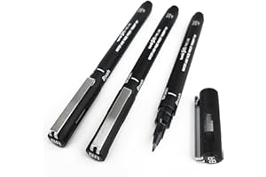 OKOIUM Uni Pin cienkopis do rysowania - czarny - stalówka pędzelkowa - opakowanie 6 sztuk