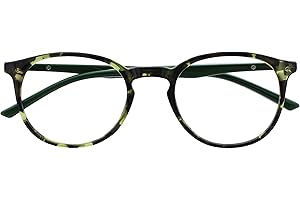 Opulize Met Green Carey Okulary Do Czytania Duże Okrągłe Wygodne Mężczyźni Kobiety Zawiasy Wiosna R60-6 +3.00