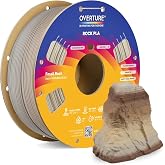OVERTURE Marble PLA Filament for 3D Printer, 1 kg Fossil Rock | Realistic Marble and Rock Textures, Unique Veins, Matte Rough