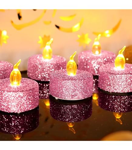 Lot De 24 Bougies Chauffe-Plat LED Sans Flamme à Piles - Couleurs Changeantes Pour Ambiance Romantique, Fêtes Et Célébrations