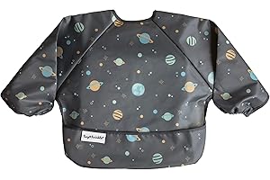 Tiny Twinkle Baby Bibs Mess Proof Baby Bib Waterproof Feeding Bibs Weaning Bibs For Toddlers 6-24months Machine Washable and Adjustable Side Closure Great for Travel Baby Food Bibs