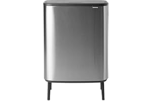 Brabantia - 130267 - Poubelle Bo Touch Bin Hi, 60L, Matt Steel Fingerprint Proof