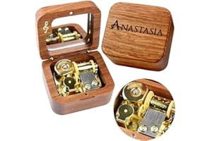 Sinzyo Anastasia-Once Upon a December Scatola Musicale Vintage in Legno Movimento Natale San Valentino Regalo di Compleanno (Nota Musicale Palissandro)