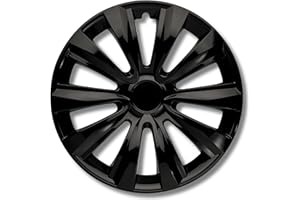 ‎KUGLO Radkappen 15 Zoll schwarz für Stahlfelgen - Deltanos Radzierblenden in 13-16 Zoll schwarz und Silber