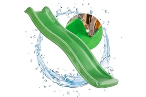 ‎SPIELTURMKING Spielturmking® Kinder Stabile Wasserrutsche, Alternative zu Indoor Spielgeräten, 1,75 Meter lang, Rutsche für den Garten (Hellgrün)