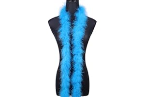 WANRUIDA 1.8m 20 g Boa en plumes de Lac bleu marabout moelleuses pour travaux manuels fête de mariage décoration de sapin de Noël