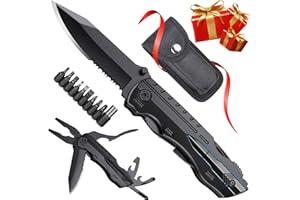 VERTHMOE Geschenke für Männer Papa Weihnachten, Multitool Werkzeug mit Taschenmesser, Outdoor Klappmesser für Lustige Weihnachtsgeschenke, Männer Camping Gadgets Adventskalender 2025, Geburtstageschenk für Opa