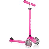 Globber Primo &Ccedil;ocuk Scooter 120/80 mm ABEC 5 3 Tekerlek Y&uuml;ksekliği Ayarlanabilir Neon Pembe