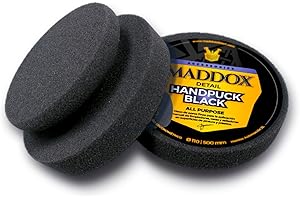 Maddox Detail - Handpuck Black All Purpose 110 x 500 mm |Éponge Voiture Multiusage pour Nettoyage et Cirage | Idéale pour Appliquer les Produits de Nettoyage Voiture et les Cires|Éponge Lavage Voiture