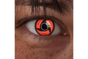 ‎ARICONA KONTAKTLINSEN aricona Kontaktlinsen - Sharingan Kontaktlinsen Sharingan Uchiha - Farbige Kontaktlinsen ohne Stärke für Cosplay, Karneval, Fasching, Motto-Partys und Halloween Kostüme, 2 Stück