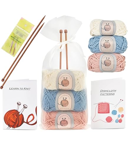 Kit De Démarrage Au Tricot Pour Adultes, Comprenant Des Crochets En