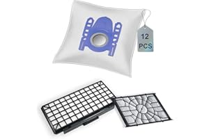 AVAENZO 12 Staubsaugerbeutel für Simens Q5.0 VSQ5X1230 extreme Silence Power Q8.0 VSQ8SEN72 Z7.0 IQ700 Typ G ALL Staubbeutel Hepa Filter Motorschutzfilter